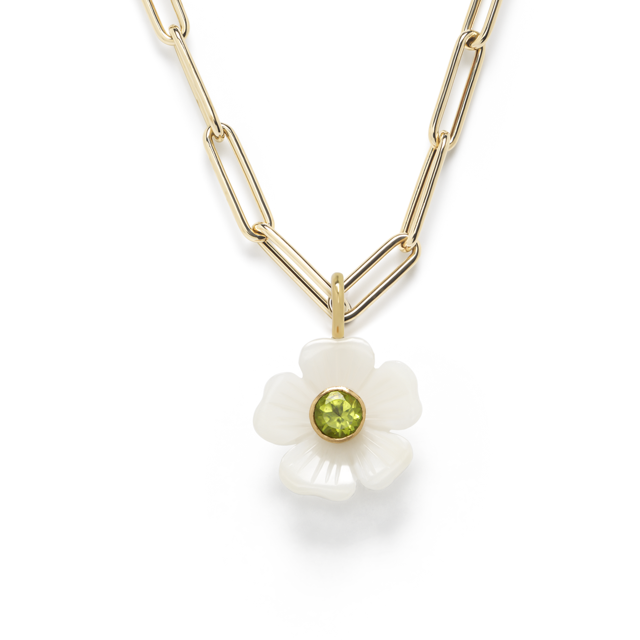 Flower Pendant Small Opal Peridot Sophie Joanne